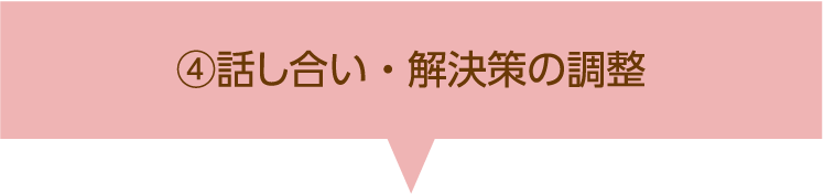 話し合い・解決策の調整